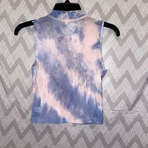 Sheer tie dye crop top